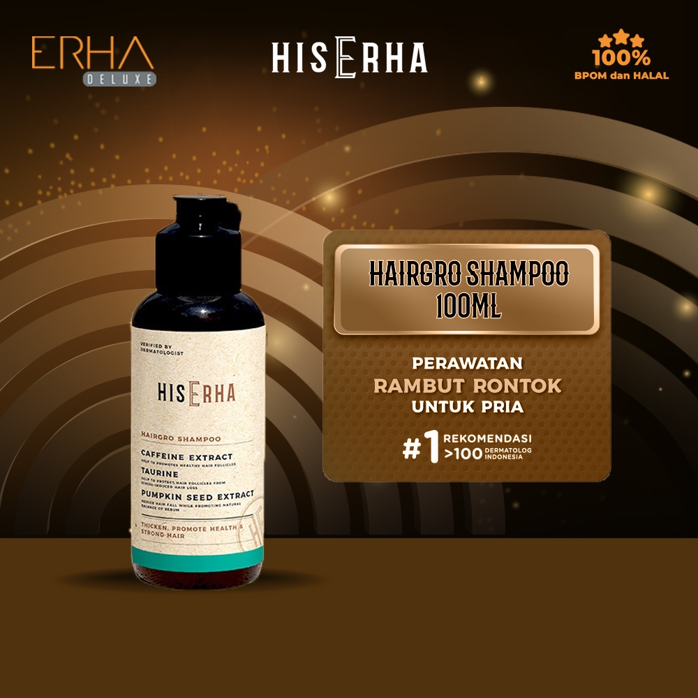 Jual HIS ERHA Hairgrow Shampoo - Shampo Penumbuh Rambut Rontok Pria 100 ...