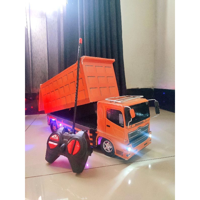 Jual PROMO MAINAN DUMP TRUK RC_Mainan Miniatur Truk Dump HINO 500 Remot ...