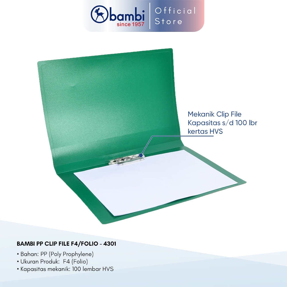 Jual Bambi Map Dokumen Folio Edisi Clip File Original | Shopee Indonesia