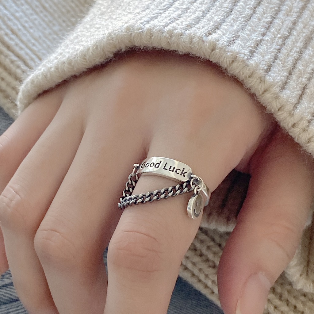 Jual Cincin Rantai Good Luck Smell / Cincin Unisex / Aksesoris | Shopee ...