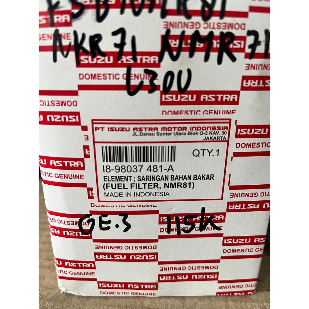 Jual Isuzu Fuel Filter Solar Asli I8-98037481-A ELF NMR81, NLR85, NPS81 ...