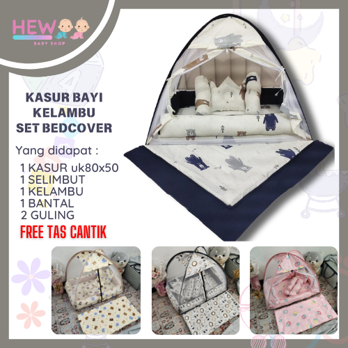 Jual Kasur Bayi Kelambu Set Bedcover Terlaris Kualitas Bahan Premium