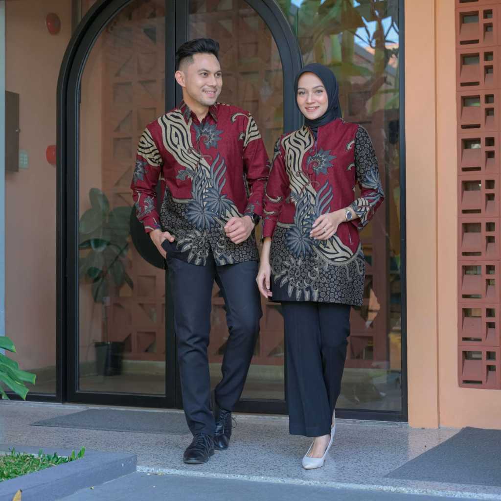 Jual Baju Batik Tunik Bahan Katun Halus Batik Couple Batik Full Lapisan ...