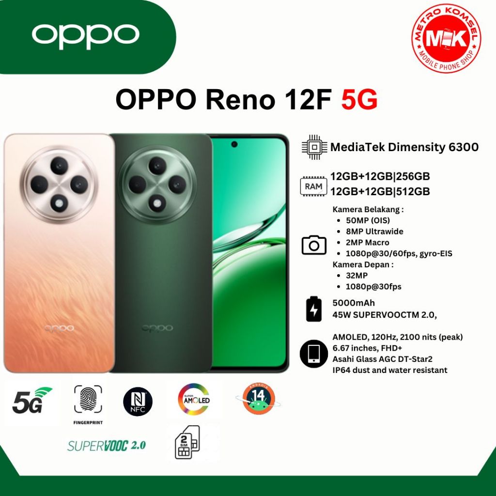 Jual OPPO RENO 12F 5G | Shopee Indonesia