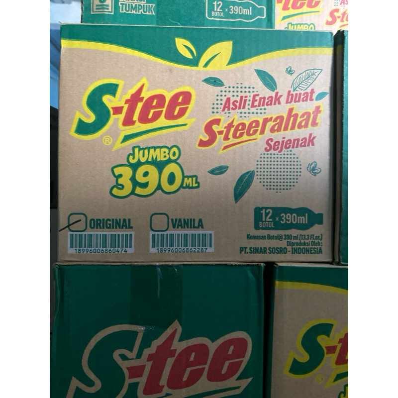 Jual Teh Botol STEE Botol isi 390ml isi perdus 12 botol Minuman Seger ...