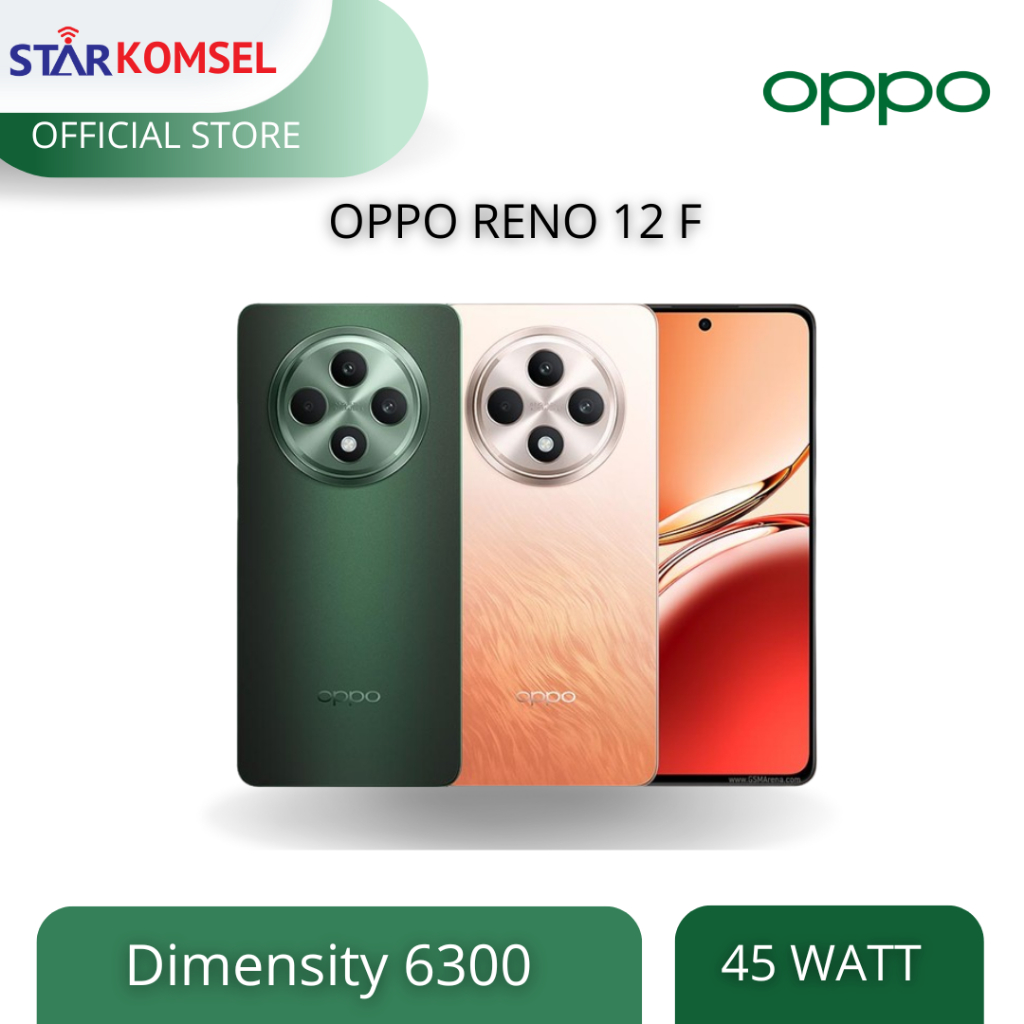Jual HP OPPO RENO 12 F 5G 12/256 GARANSI RESMI OPPO INDONESIA | Shopee ...
