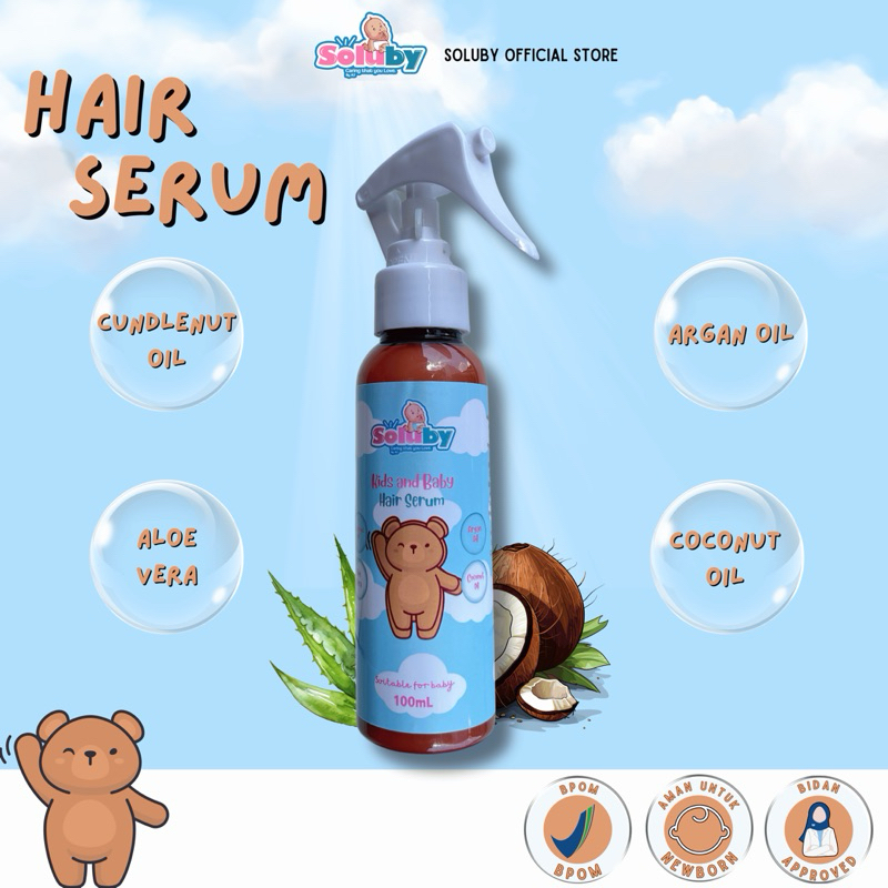 Jual [SOLUBY] Kids n Baby Hair Serum 100 ml, perawatan rambut bayi dan ...