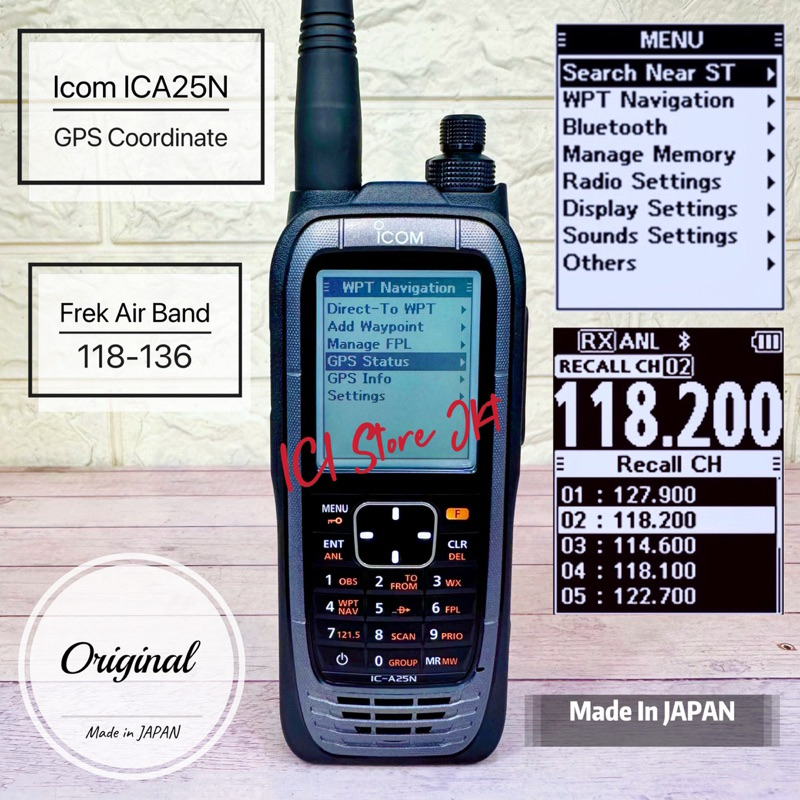 Jual HT Icom IC A25N vhf airband GPS coordinate/ HT air band | Shopee ...