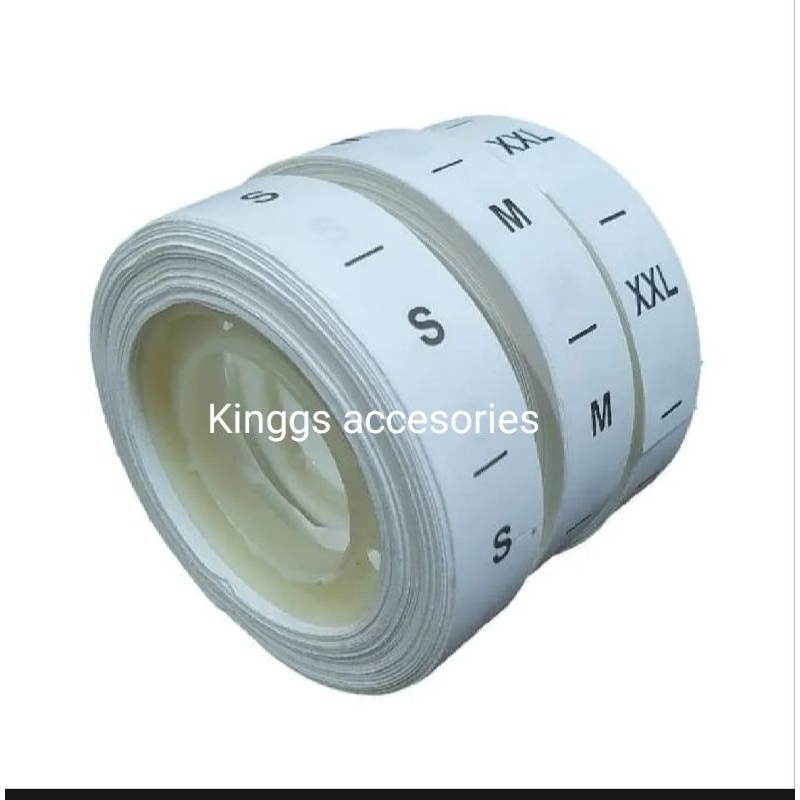 Jual LABEL SIZE BAJU SABLON PUTIH - Label Ukuran Pakaian ISI 300 PCS ...
