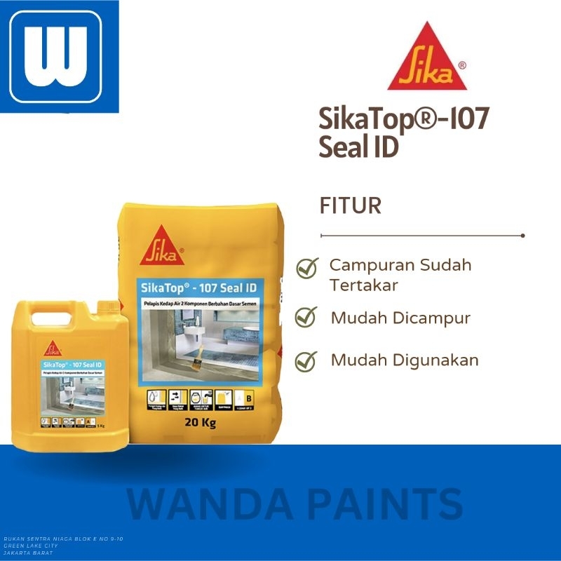 Jual Sika Top 107 Seal 25 kg (20 kg TP + 5 kg Cairan) | Shopee Indonesia
