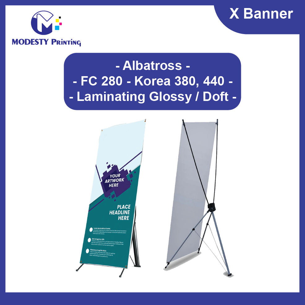 Jual CETAK X BANNER + RANGKA KAKI / CUSTOM / FREE DESIGN | Shopee Indonesia