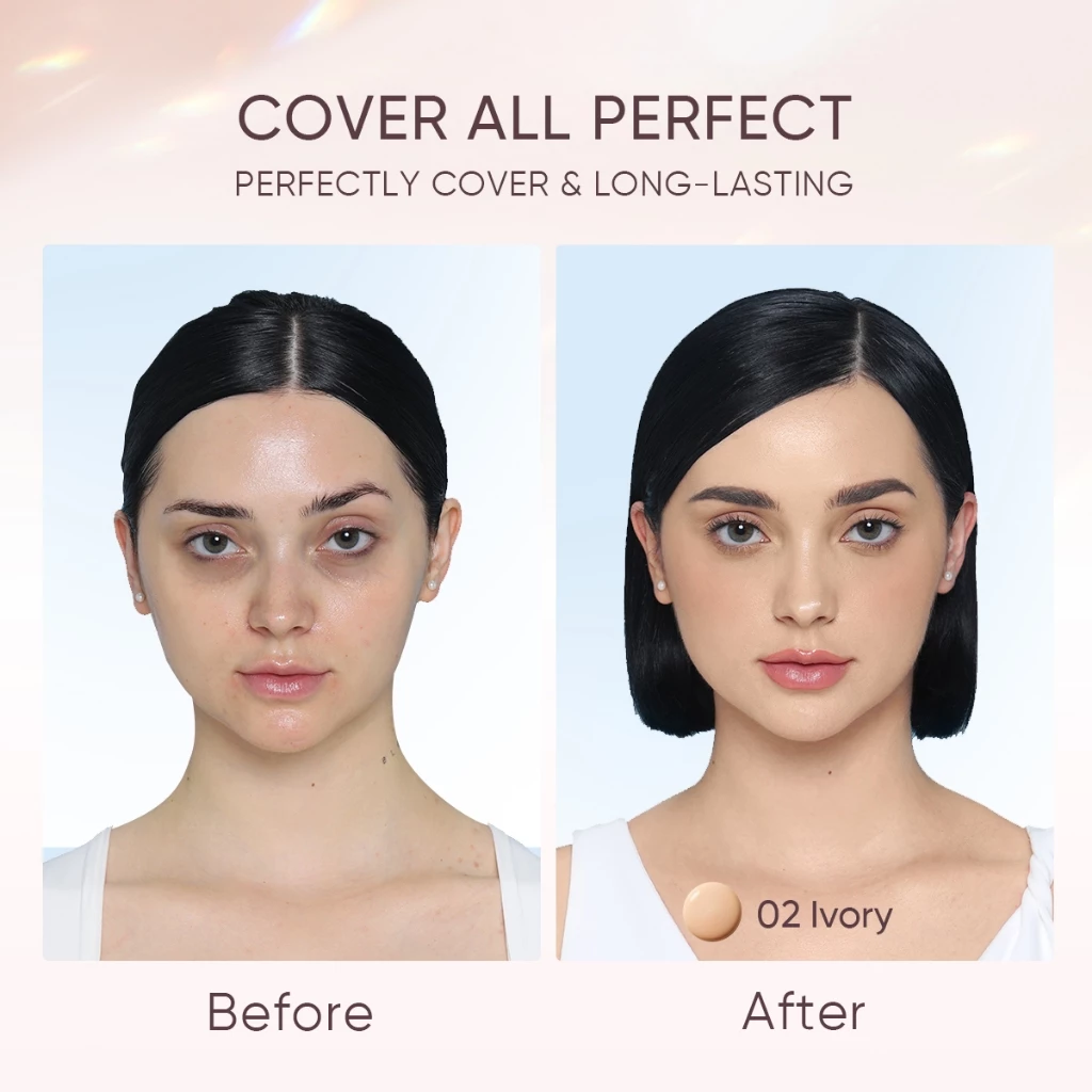Skintific Cover All Perfect Cushion dan High Coverage Concealer Non-Comedogenic