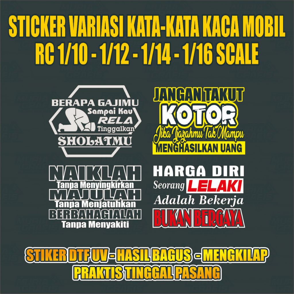Jual STIKER VARIASI KACA MOBIL RC | Shopee Indonesia