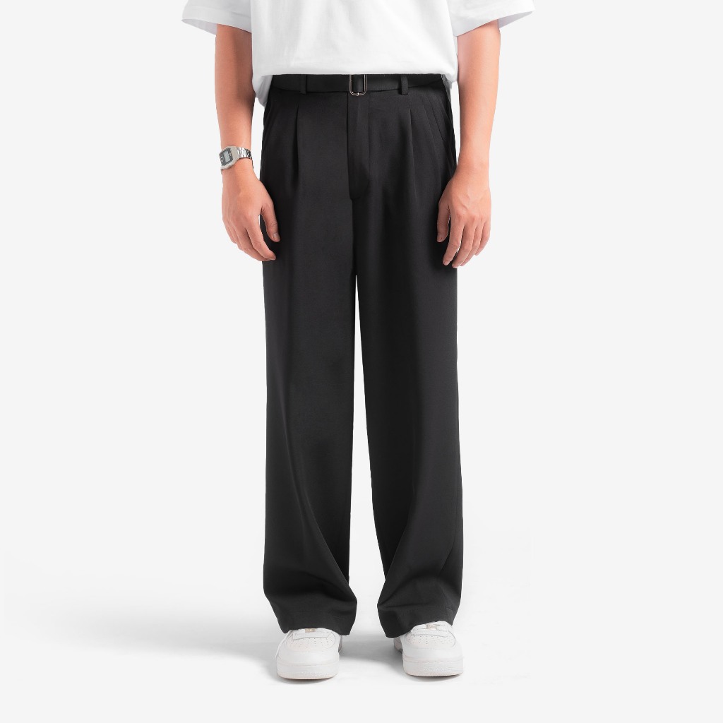 Kasual Celana Pria Hitam Elite Wide Pant Mewah