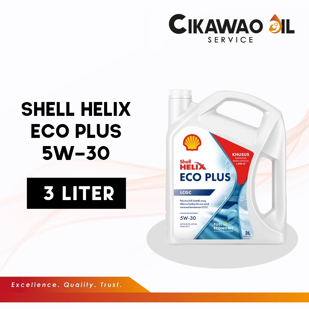 Jual Oli Mobil Shell Helix ECO Plus 5W-30 3L | Shopee Indonesia