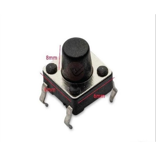 Jual Tactile Switch 4 Pin 6x6x8mm Push Button 4P 6x6x8 mm Push On ...