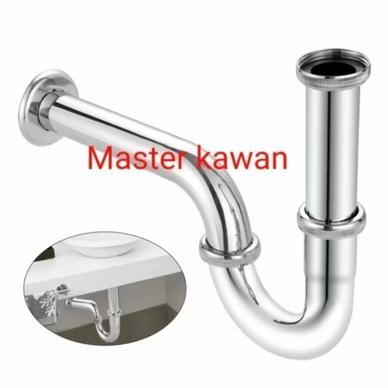 Jual P-Trap Stainless Wastafel /Sifon Leher Angsa Wastafel Stainless ...