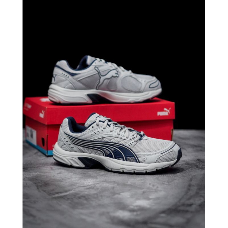Jual SEPATU PUMA AXIS RUNNING ASH GRAY NAVY [368465-19] ORIGINAL ...