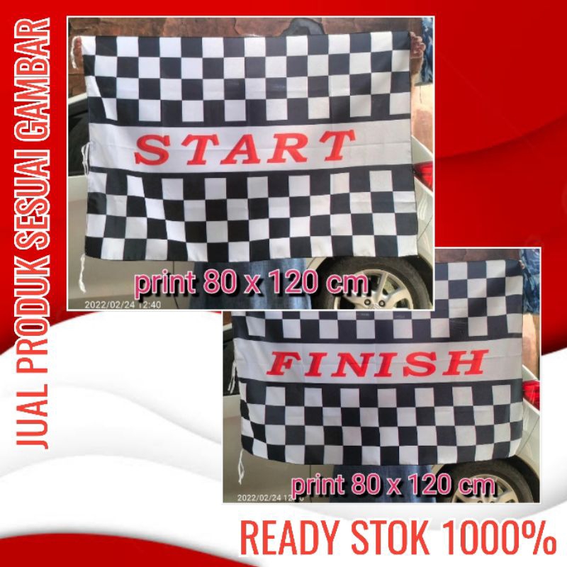 Jual bendera start finish printing lomba | Shopee Indonesia