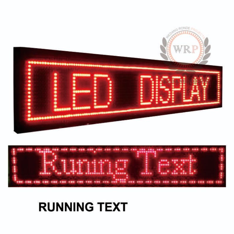 Jual led runing teks runing text tulisan berjalan merah outdor 64×16 cm ...