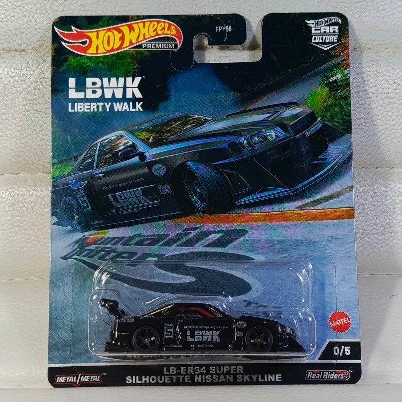Jual hot wheels nissan skyline r34 lbwk lb-er34 super silhouette chase ...