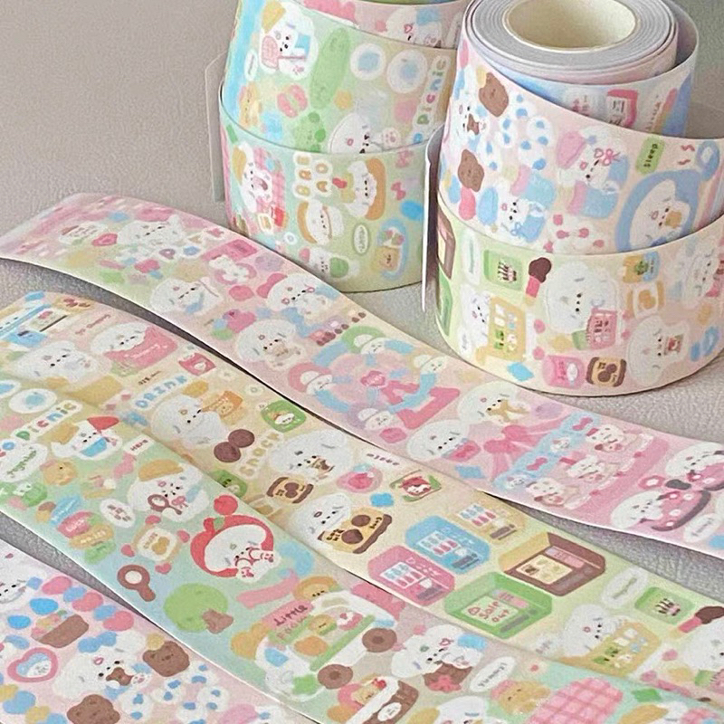Jual sticker roll sft tissue supermarket picnic deco korean photocard ...