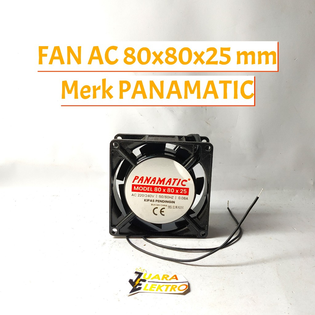 Jual FAN AC 220 Volt 8x8 PANAMATIC | Kipas Pendingin AC 220V 8 cm x 8 ...