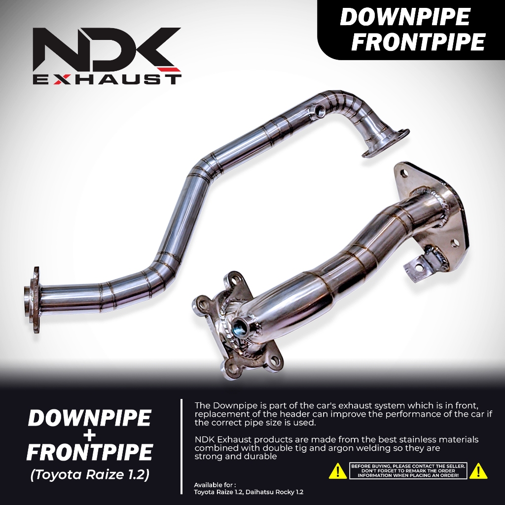 Jual NDK EXHAUST DOWNPIPE FRONTPIPE RAIZE 1.2 2024 (NEW) KNALPOT MONIL ...