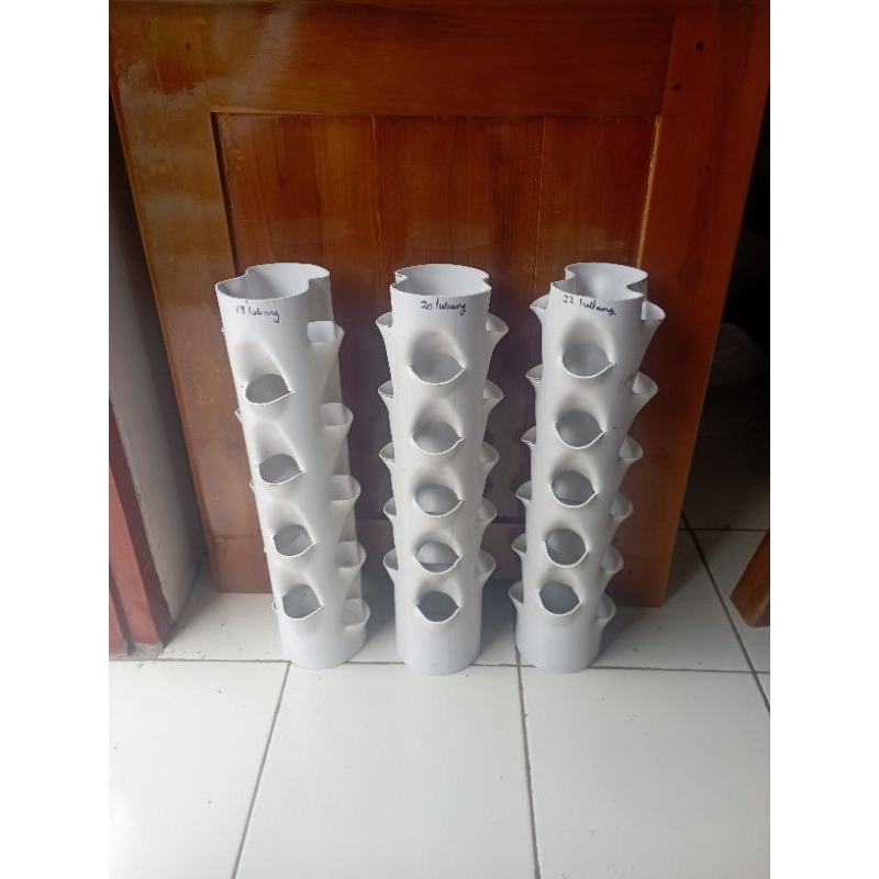 Jual Pot tower vertikal pipa pvc 4 inchi ukuran 50cm kuat tahan lama ...