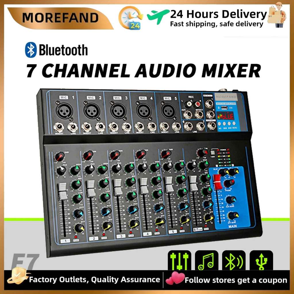 Jual Profesional Mixer Audio 4/7channel Bluetooth/PC/MP3 Mixer Audio ...