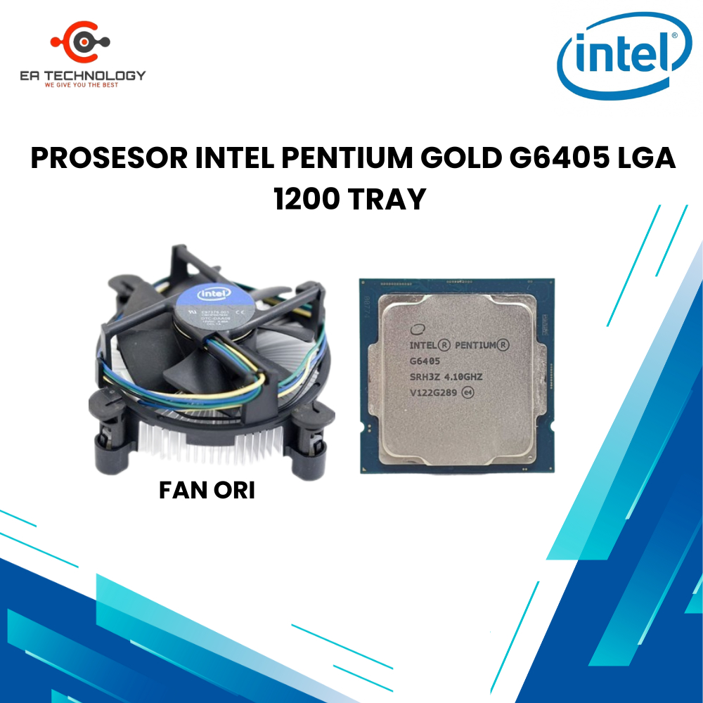 Jual PROSESOR INTEL PENTIUM GOLD G6405 LGA 1200 TRAY+ FAN ORI | Shopee ...
