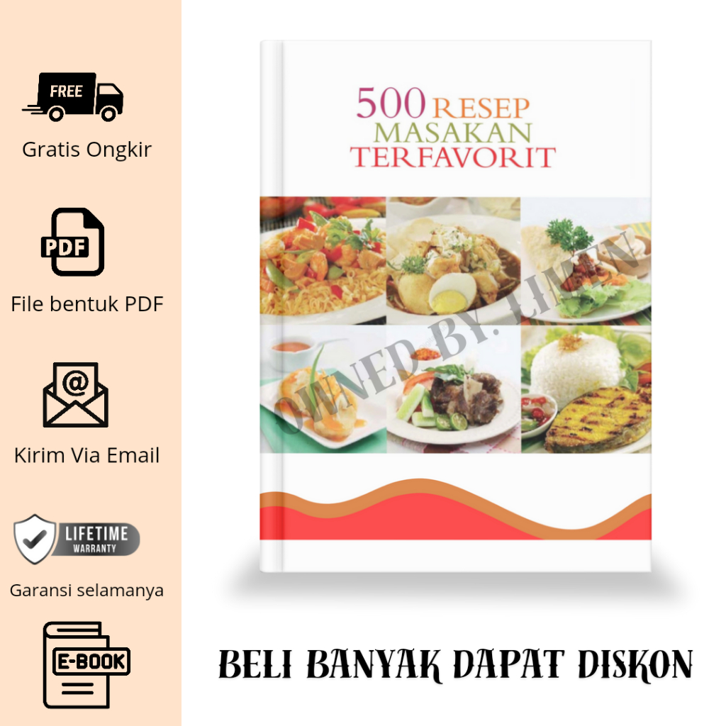 Berbagai resep masakan dalam buku resep
