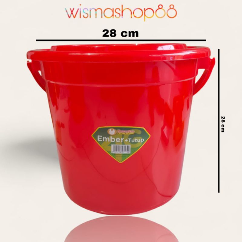 Jual EMBER PLASTIK UKURAN 4 GALON + TUTUP GOLDEN HEN ( KAPASITAS 12 ...