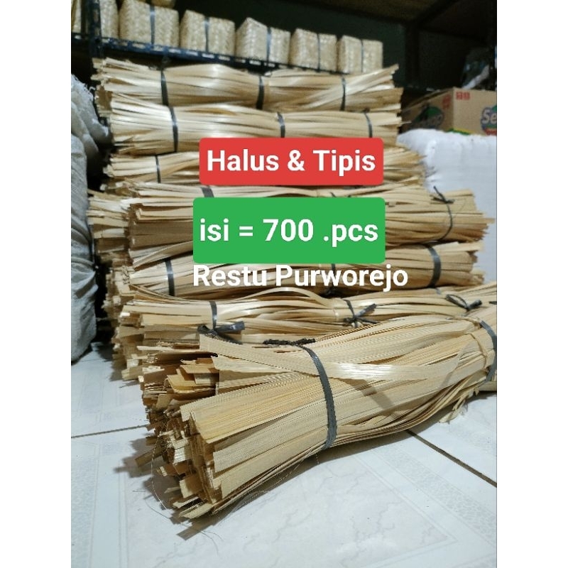 Jual iratan Bambu Anyaman (isi=700.pcs) P.55 - 60 cm /Bersih dan Halus ...