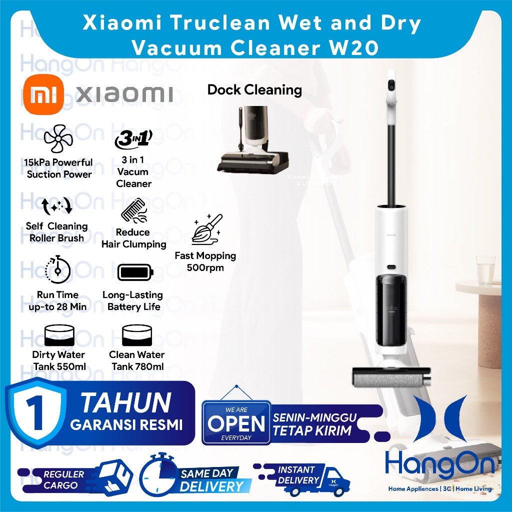 Jual Xiaomi Truclean W20 Wet and Dry Cordless Vacuum Cleaner Self ...