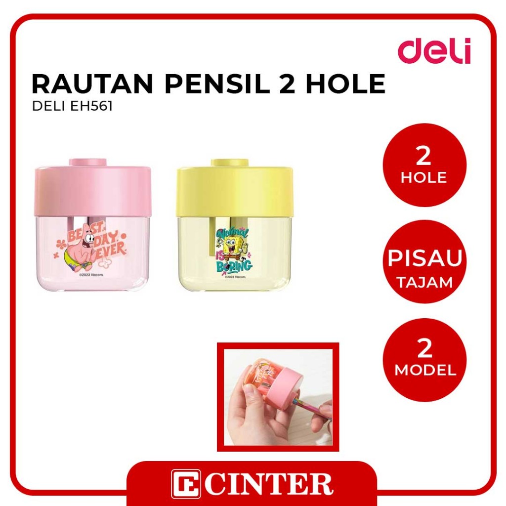 Jual DELI - PERUNCING / PERAUT / SHARPENER 2 HOLE EH561 SPONGEBOB ...