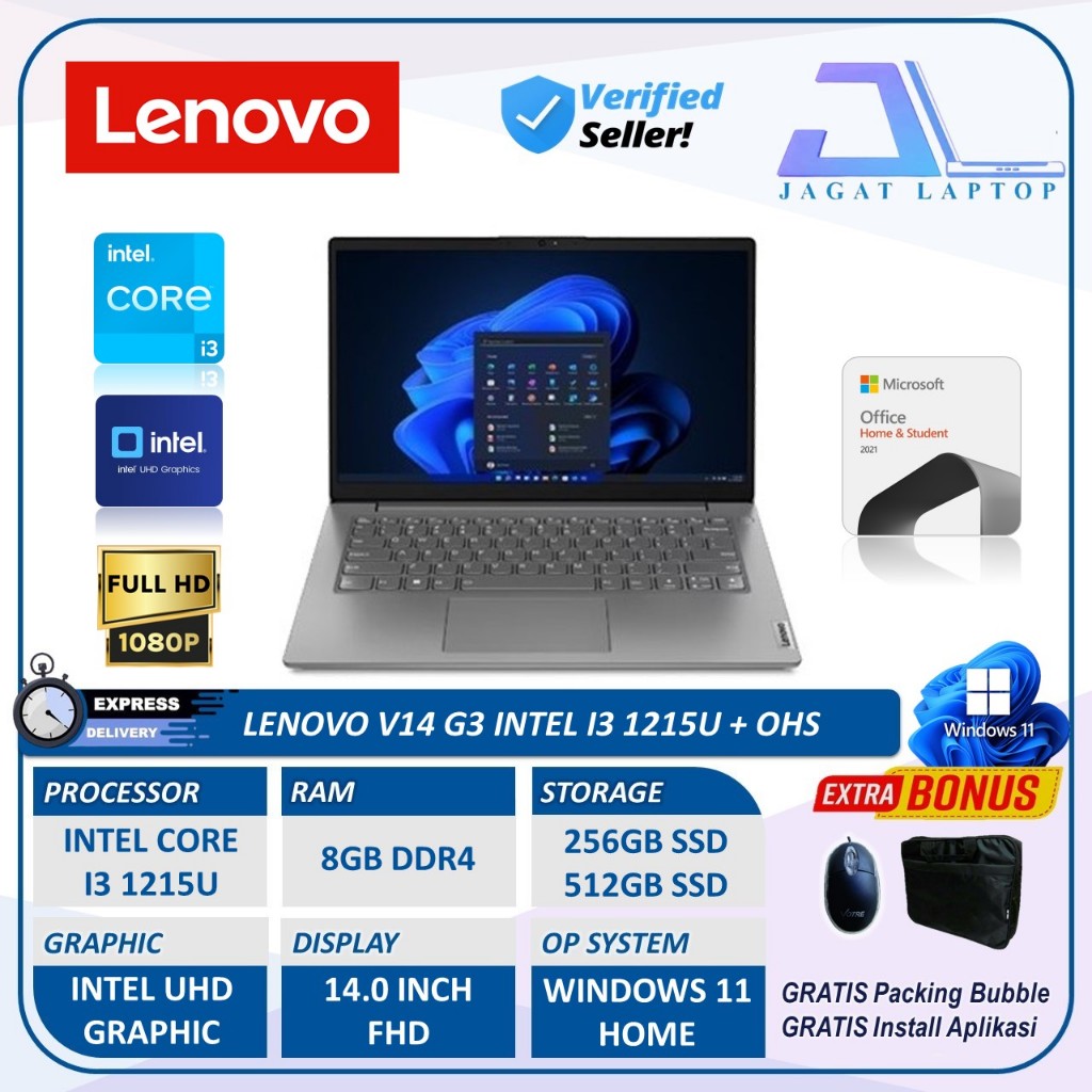 Jual Laptop Lenovo V14 G3 Intel I3 1215u 8gb 512gb 14.0 FHD Windows 11 ...