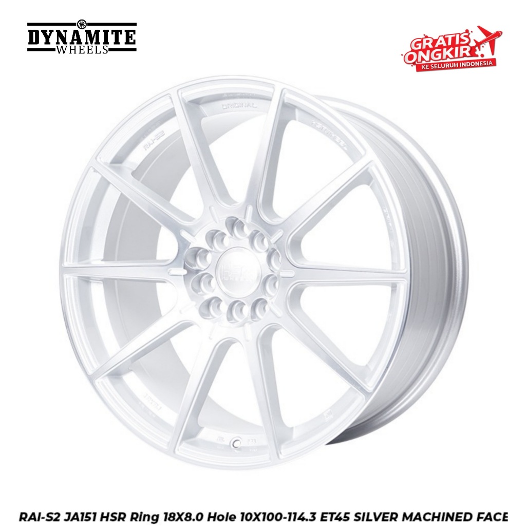 Jual Velg R18 HSR Rai S2 JA151 Velg Mobil Ring 18 Lebar 8 Zenix Mazda3 ...