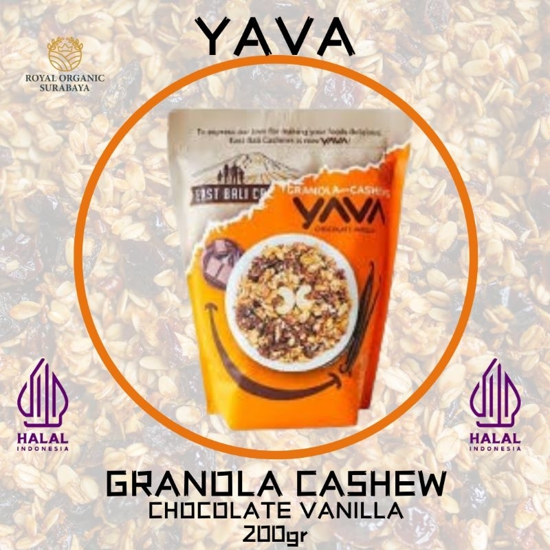 Jual Yava Granola Cashew Chocolate Vanilla 200gr, Mengandung Inulin ...