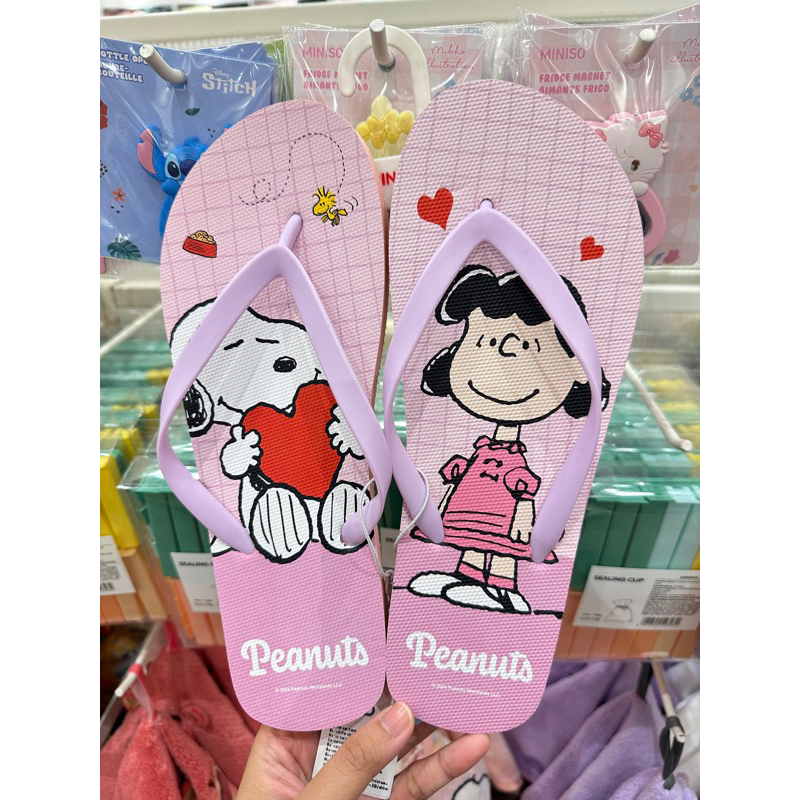 MINISO X SNOOPY WOMEN'S FLIP FLOP COLORFUL LIFE COLLECTION SANDAL JEPIT NEW  ARRIVAL