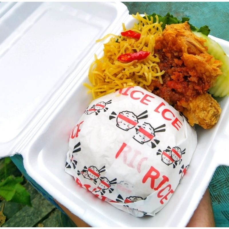 Jual Wax Paper / Kertas Nasi / Kertas Baking Laminasi Motif RICE ~ FOOD ...