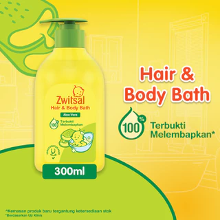 Zwitsal BABY BATH HAIR AND BODY SABUN MANDI BAYI NATURAL ALOE VERA 2 IN 1 300ML