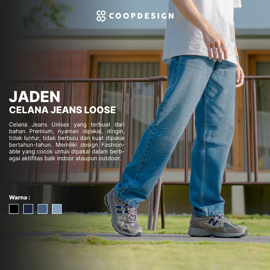 Jual Coop Design - Jaden Celana Jeans Denim Reguler Cut 14 Oz Loose ...