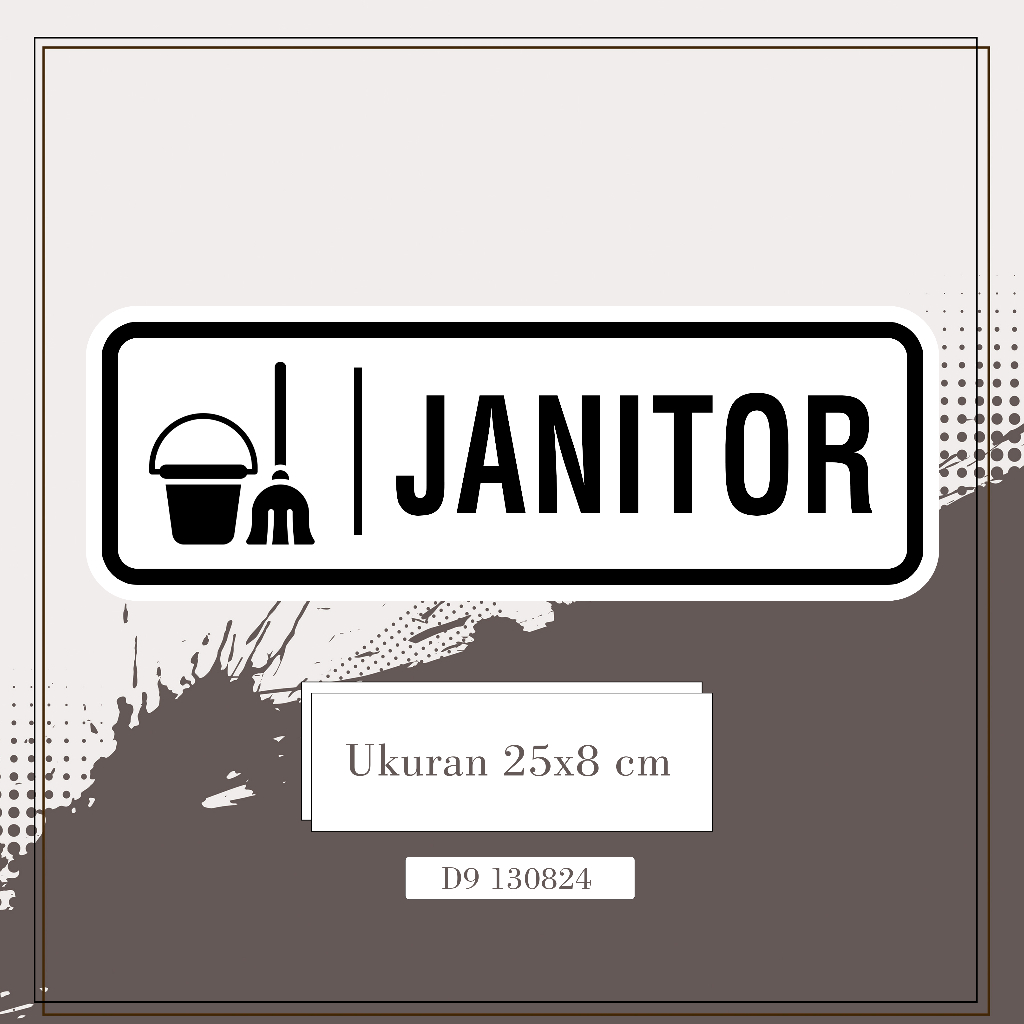 Jual Stiker Janitor / Stiker Penunjuk Ruang Janitor multi Sticker ...