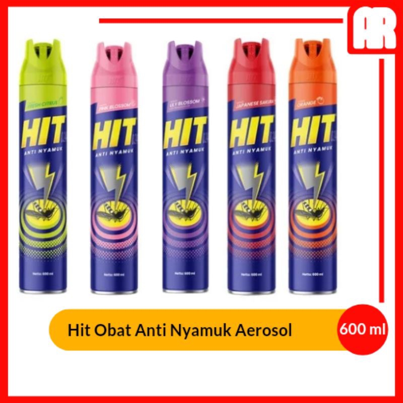 Jual Hit Obat Anti Nyamuk Aerosol 600ml - Obat Nyamuk | AR Ostore ...