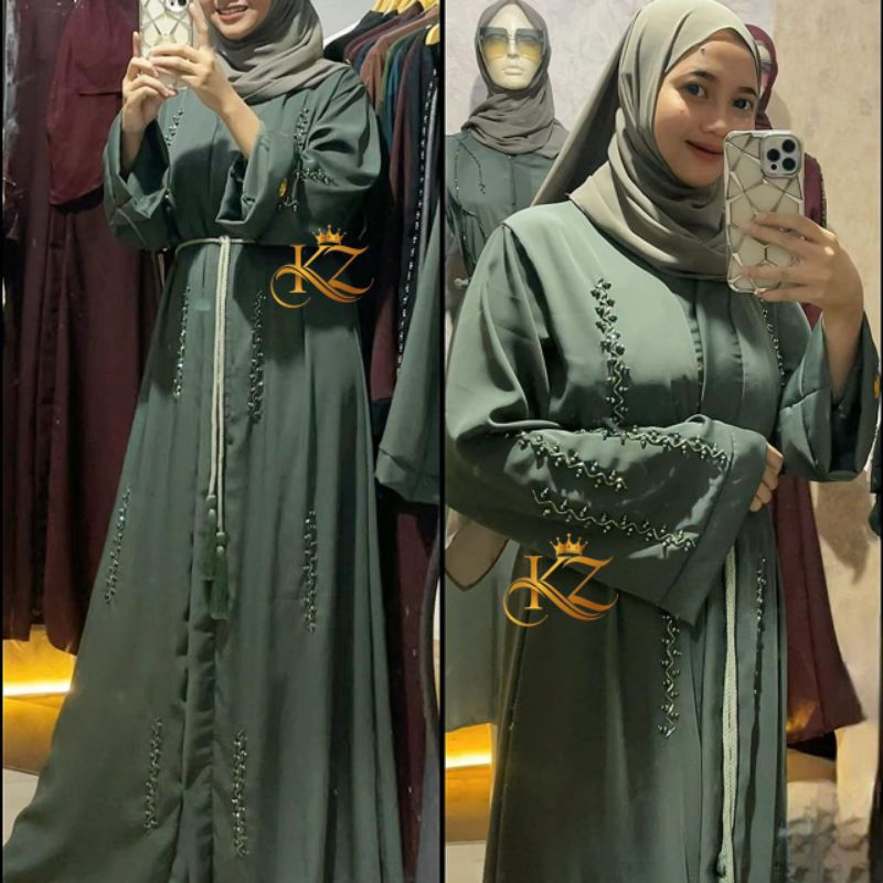 Jual KANZANA~ABAYA SAHNAZ CRISTAL PREMIUM BEST SELLER_OOTD KEKINIAN ...