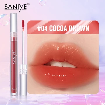 SANIYE Lip Gloss Moisturizing Waterproof Dewy Lipstik Long Lasting Kosmetik Bibir L1306