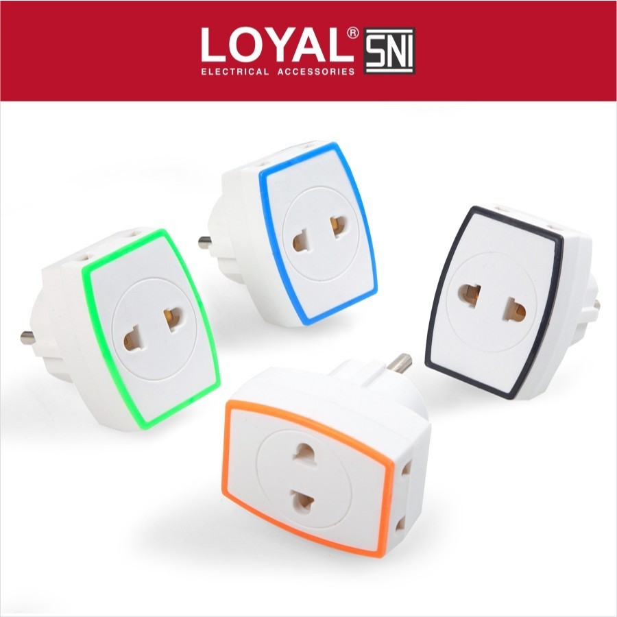 Jual STEKER COLOKAN T MULTI WARNA LOYAL LY918 LY 918 DENGAN PIN ...