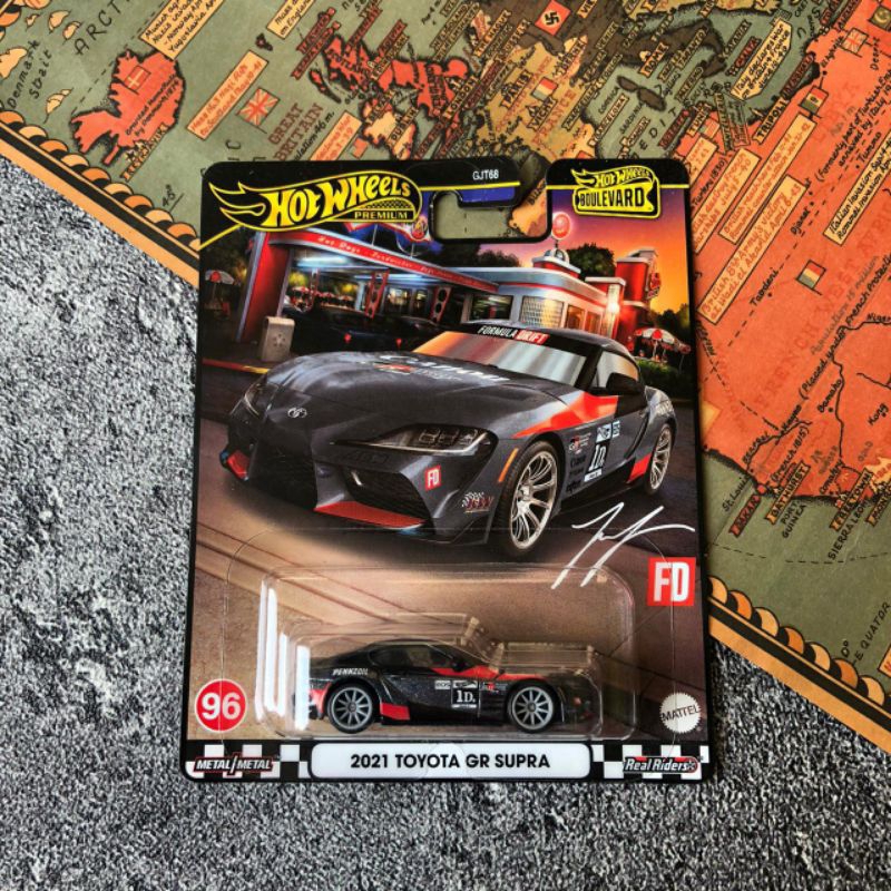 Hot Wheels 2021 Toyota GR Supra Diecast Car - Boulevard Series #96 (Black)