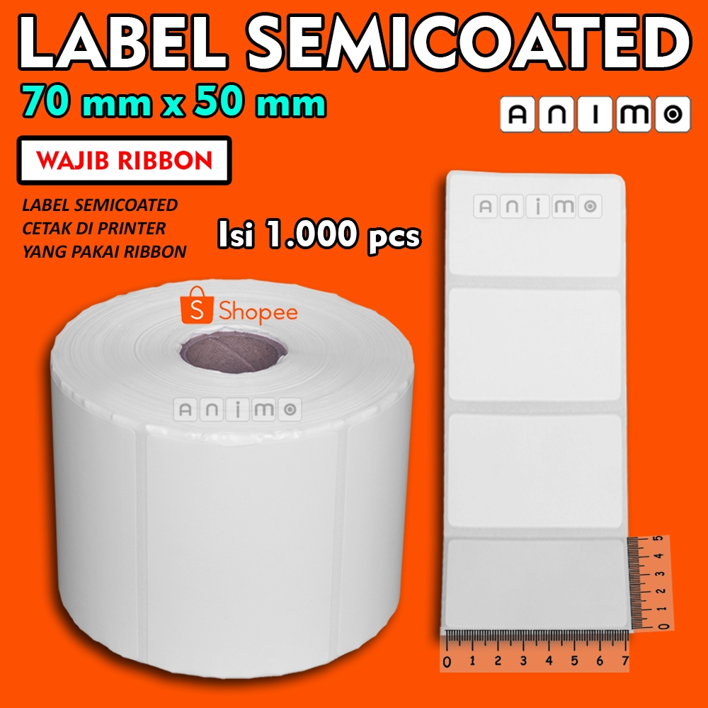 Jual RB LABEL SEMICOATED 70X50 - LABEL BARCODE SEMICOATED 70 X 50 MM ...